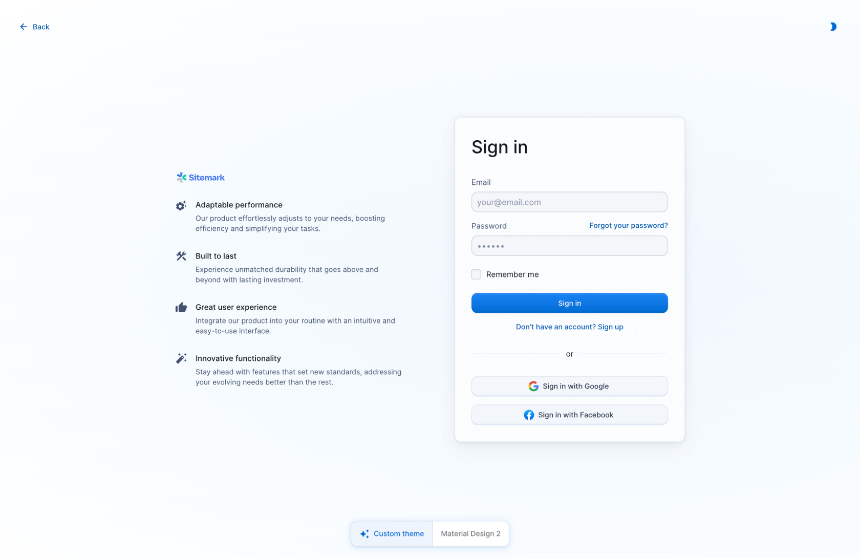 Sign-in side